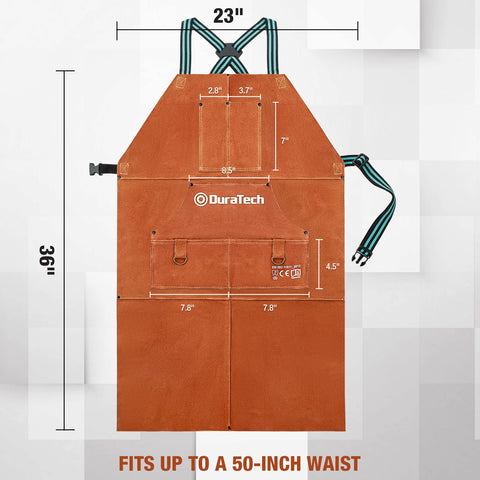 Stitching on DURATECH apron uses flame-resistant Kevlar thread for durability