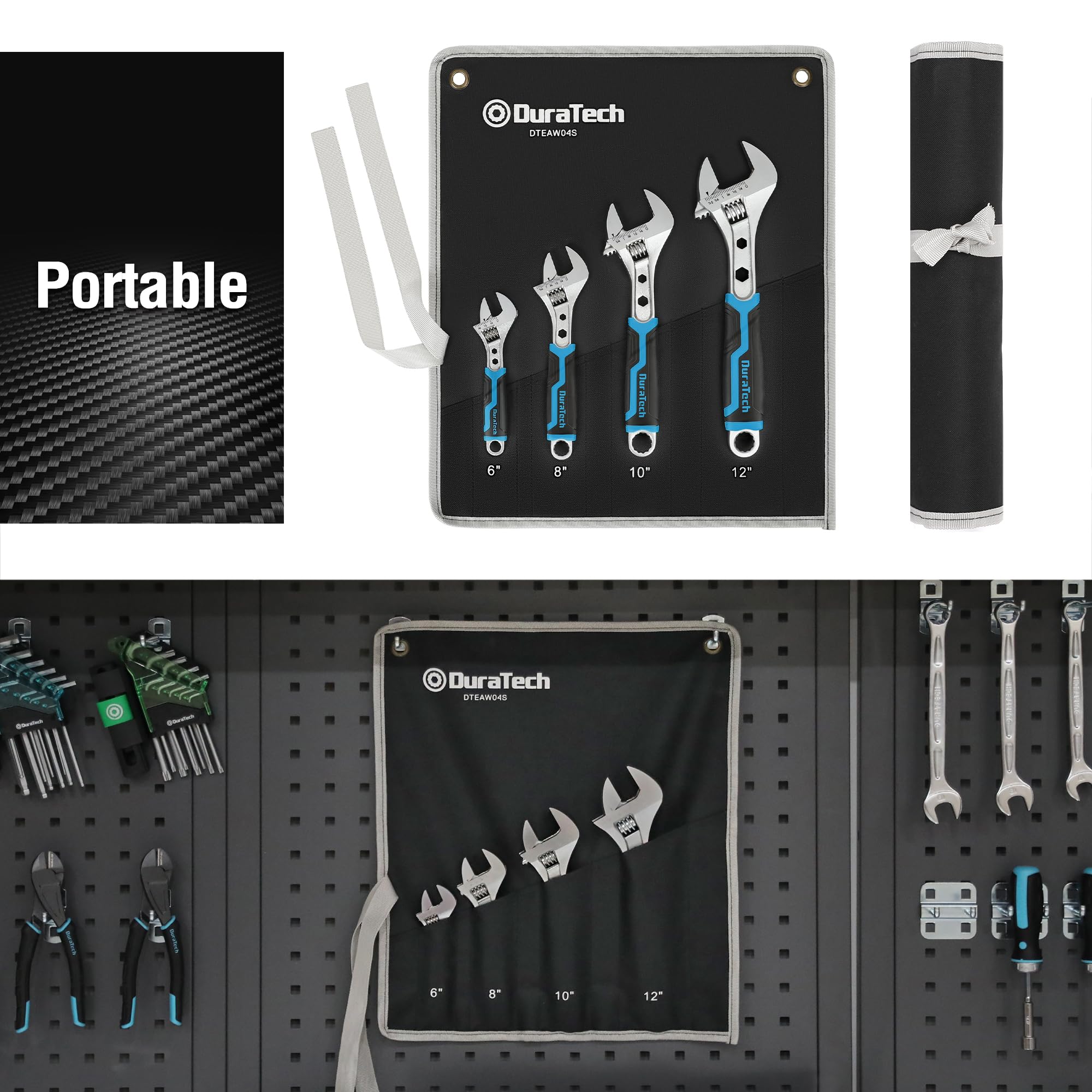 DURATECH rolling kit bag for portable storage and transport.