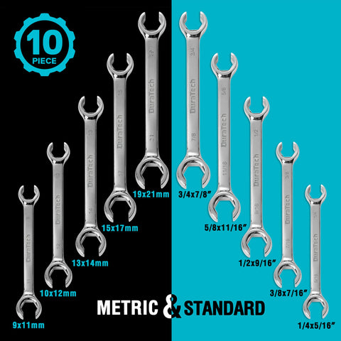 DURATECH wrench roll-up pouch organizes tools for quick access on site.
