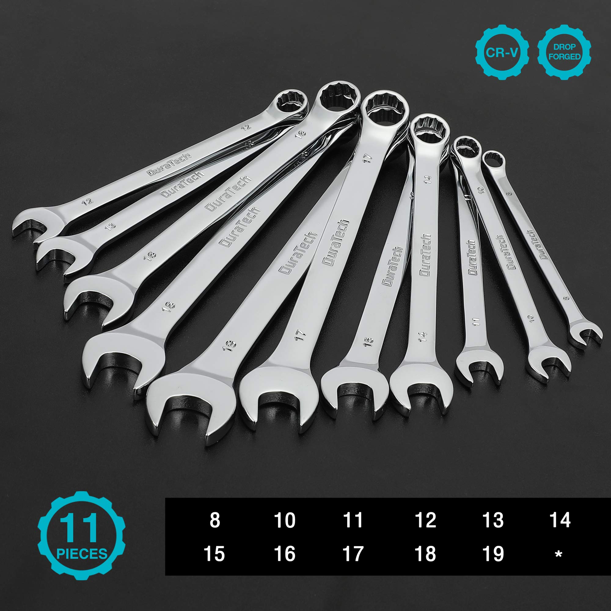 DURATECH 10mm wrench in holder ideal for precise mechanical work