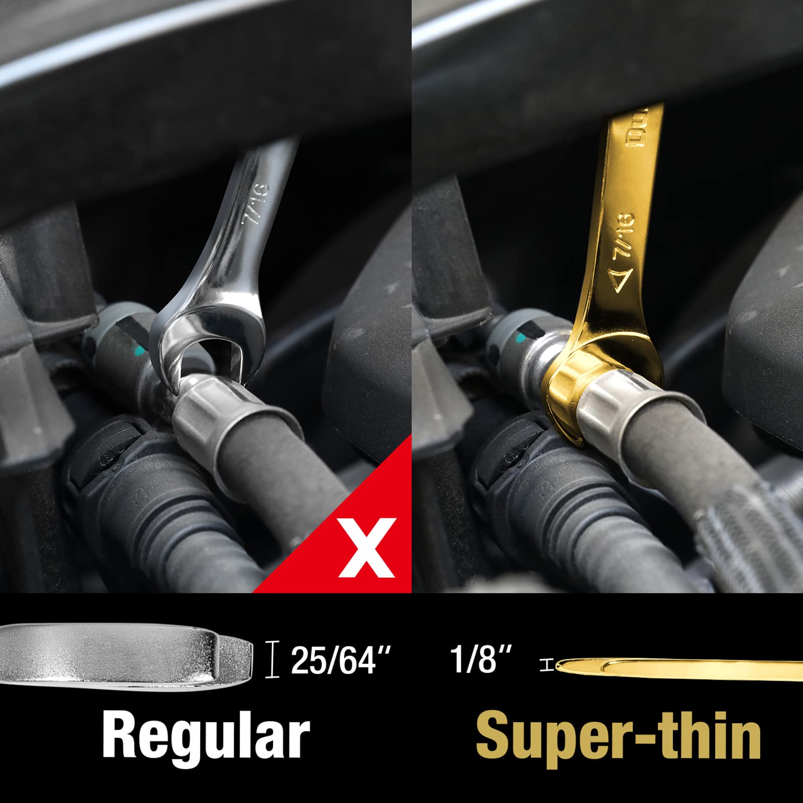 DURATECH wrenches show size markings on handles for quick identification