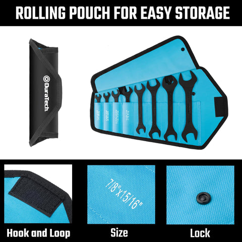 Duratech wrenches provide strong torque without slippage in tight spaces.