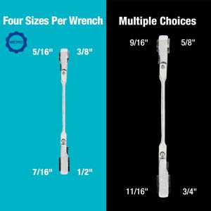Duratech 72-tooth ratchet enables precise turning in tight spaces.
