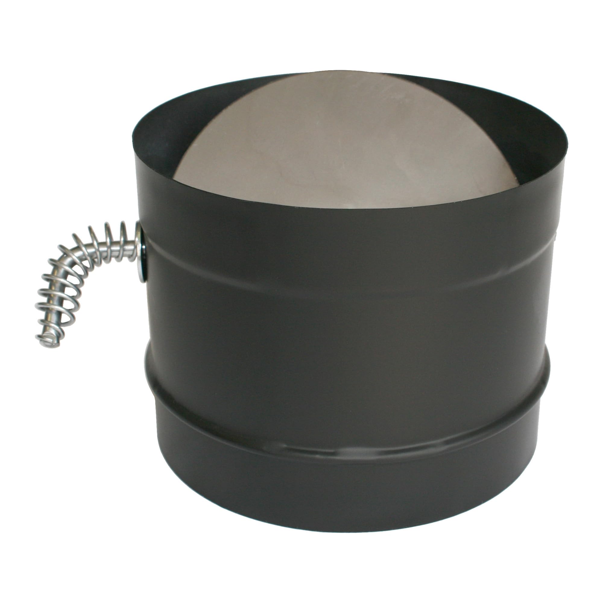 DuraVent 8in damper section in-line installation for stove venting