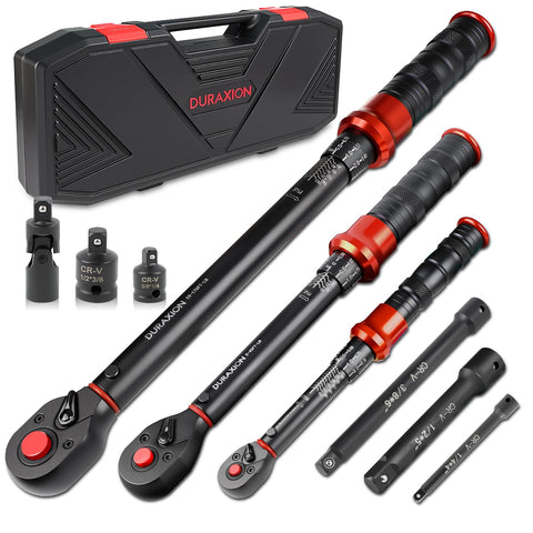 DURAXION 9-piece torque wrench set in case for portable maintenance