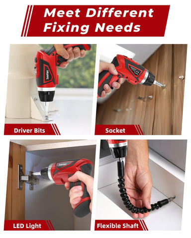 DuroFort flexible shaft accessory helps reach corners during tasks
