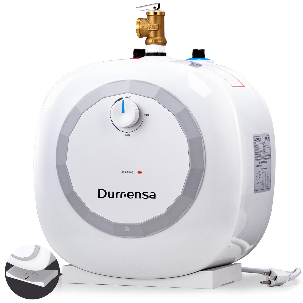 DURRENSA under-sink water heater compact design for tight spaces and instant hot water