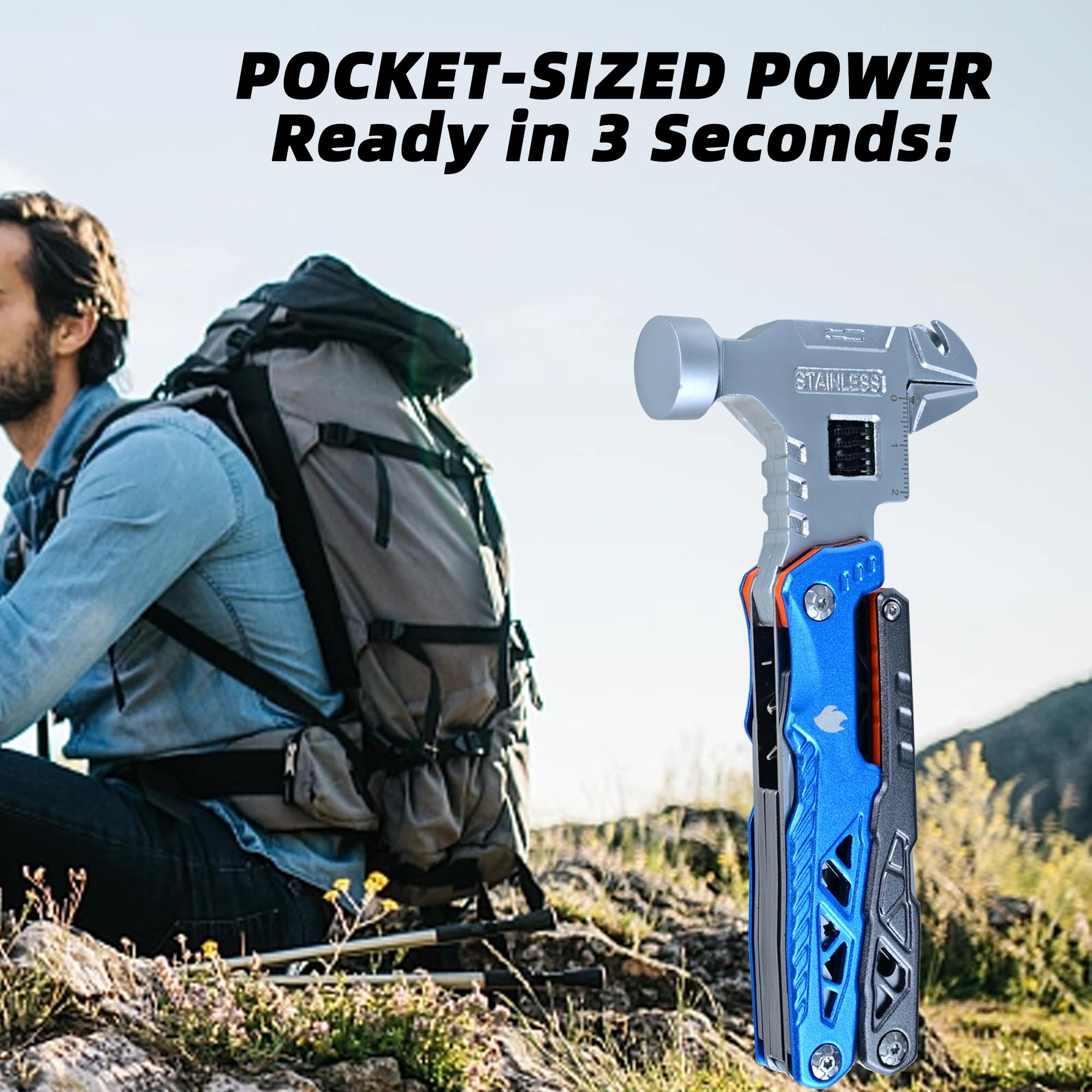 DUSH PACE multitool carabiner clip keeps tools accessible on the go