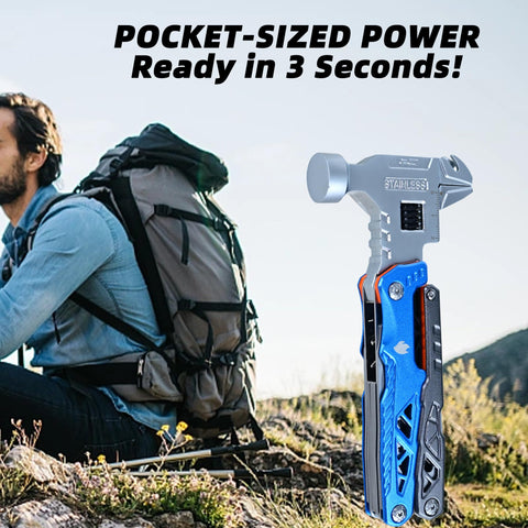 DUSH PACE multitool carabiner clip keeps tools accessible on the go