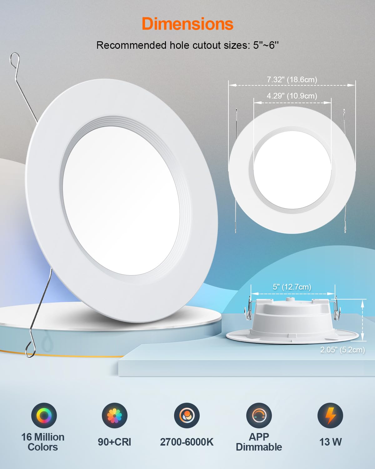 DUSKTEC 12 pack recessed lights for room upgrade