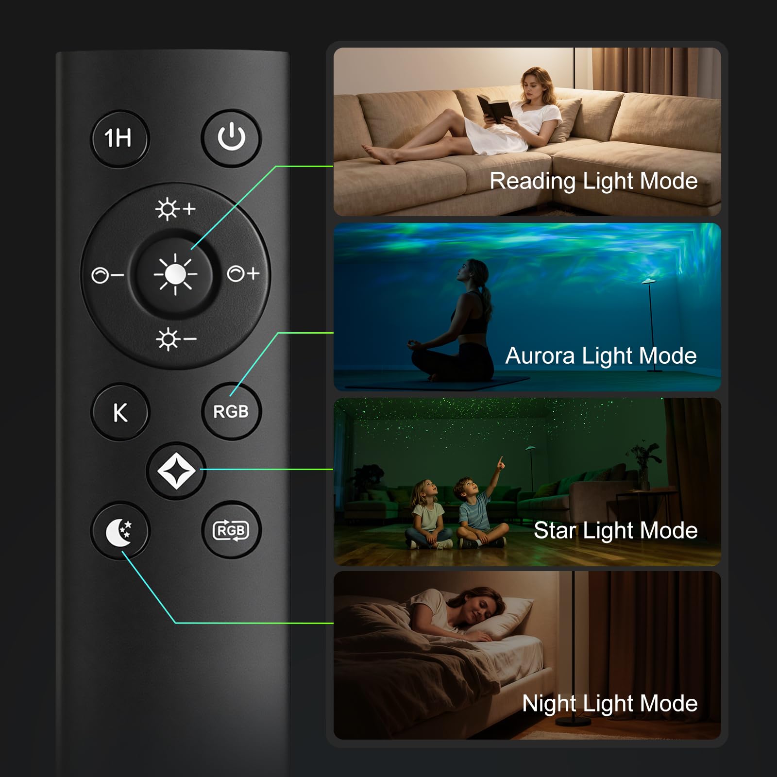 DUSKTEC floor lamp 1400 lumen output brightens task areas.