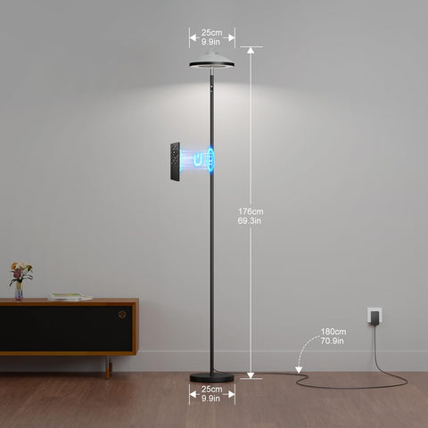 DUSKTEC floor lamp whisper-quiet motor keeps bedrooms peaceful.