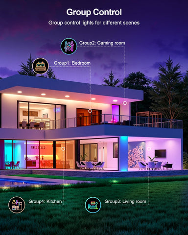 DUSKTEC preset scene modes for natural, holiday, and seasonal lighting
