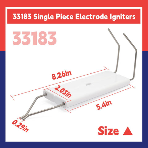 Dusledel 33183 electrode material detail highlights high-temperature ceramic and metal construction