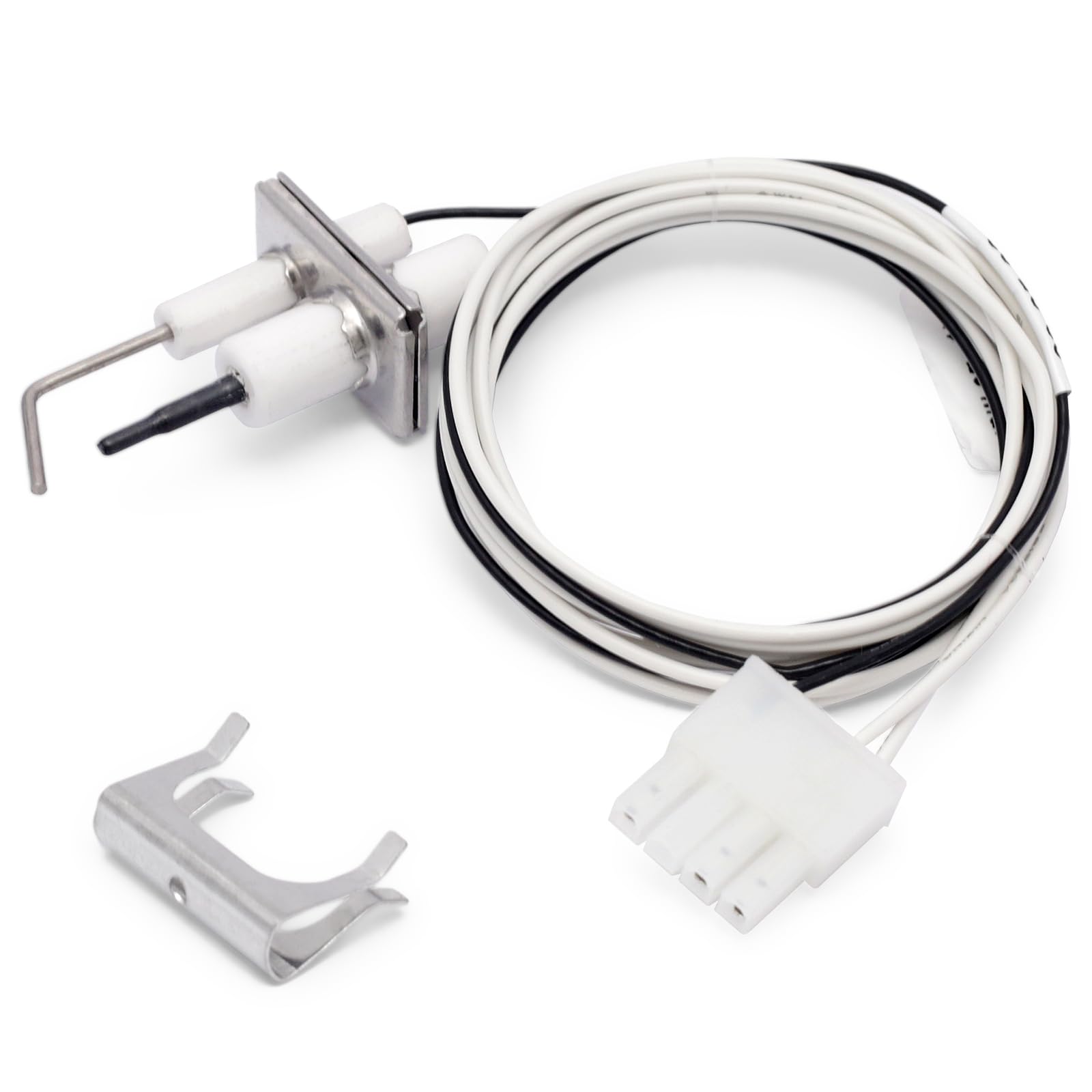 Dusledel Q3400A1024 flame rod assembly close-up showing silicon nitride ignitors for quick ignition