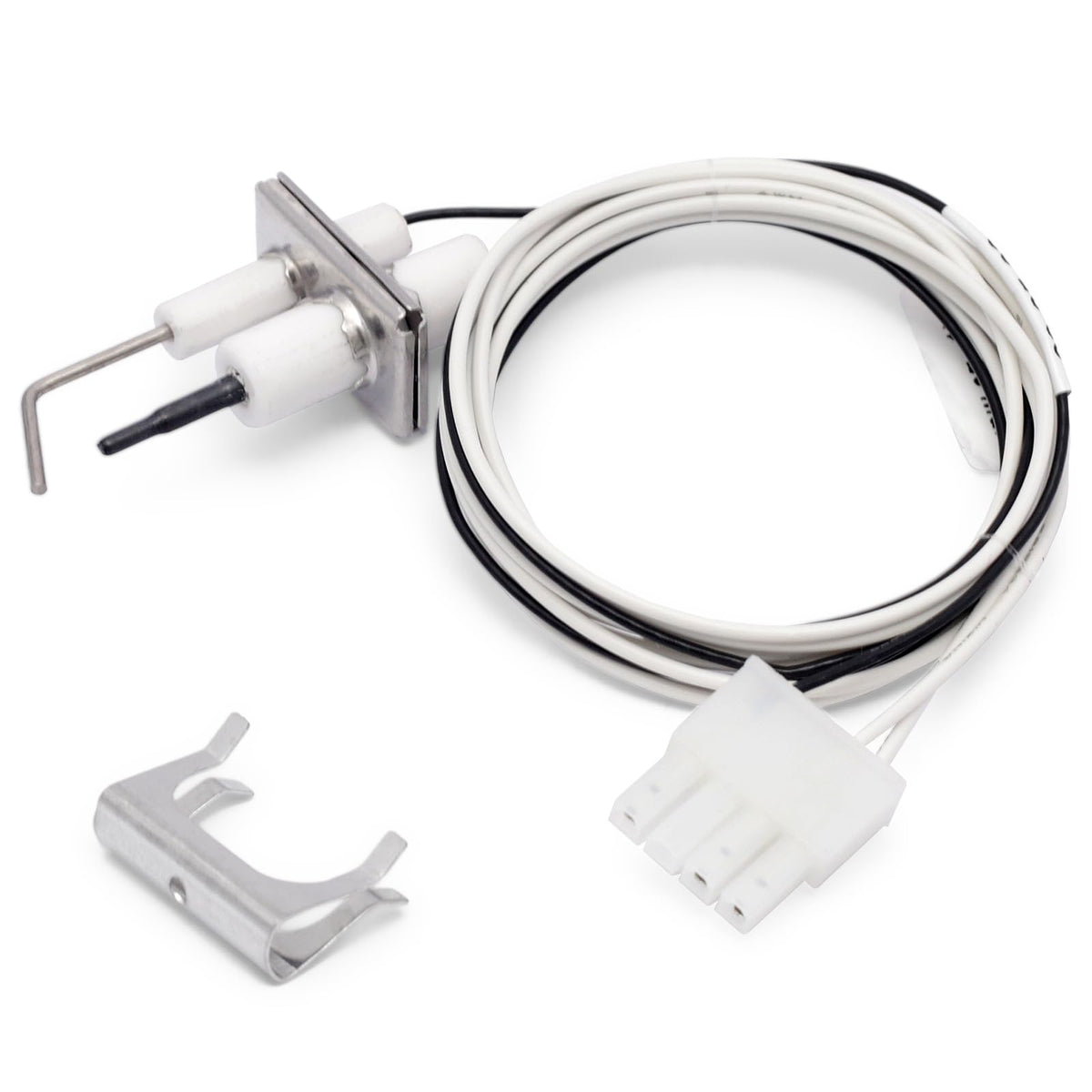 Dusledel Q3400A1024 flame rod assembly close-up showing silicon nitride ignitors for quick ignition
