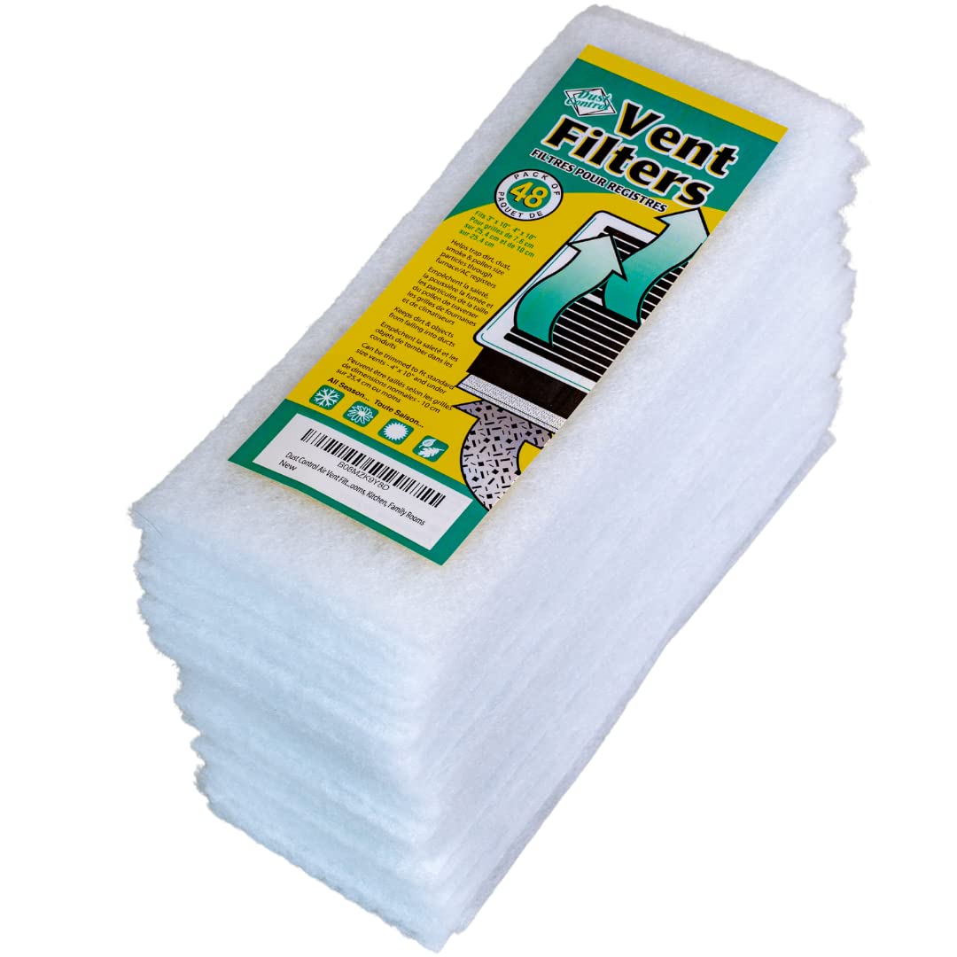 Dust Control vent filters easy-install bottom-register for quick airflow boost