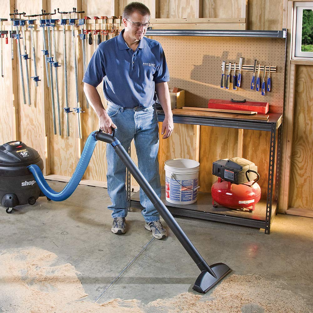 Dust Right hose folds into a small footprint for storage