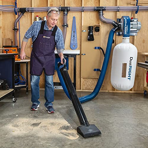 Dust Right kit in use showing efficient dust management in a workshop.