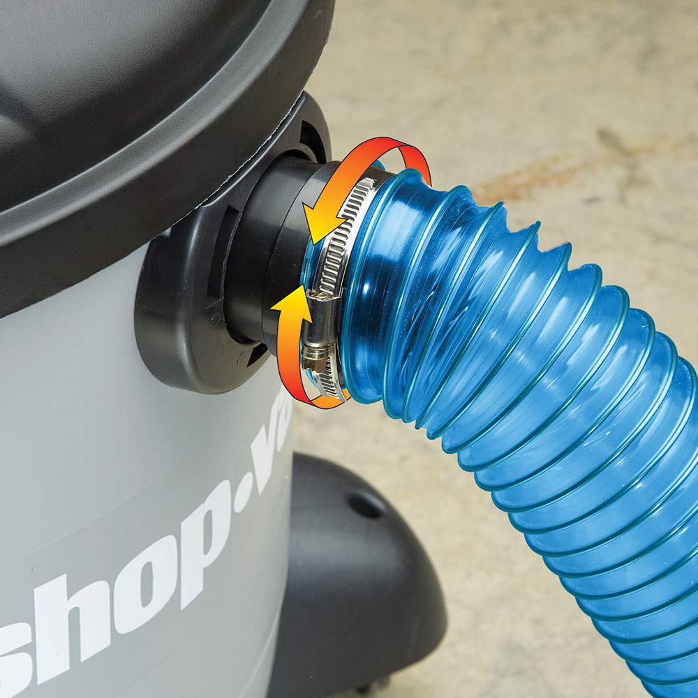 Dust Right swivel fittings connect securely to shop vacs and ports