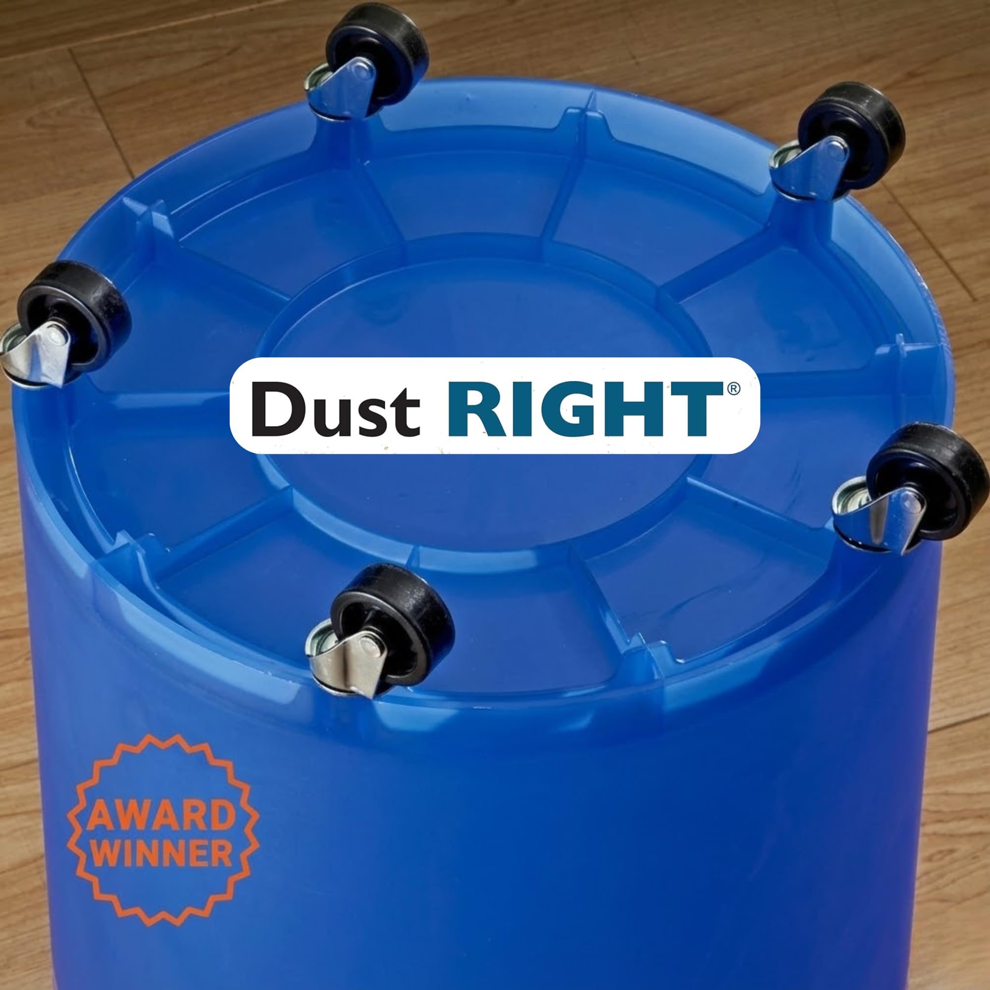 Dust Right workshop setup for cleaner air and reduced clogging during use.
