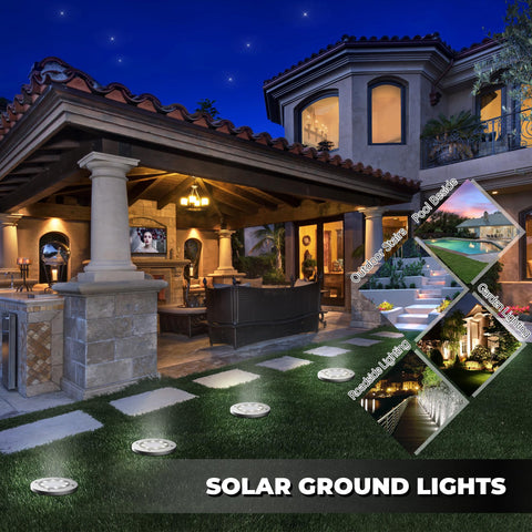 DUUDO solar lights bright LED array provides clear illumination for steps and driveways.