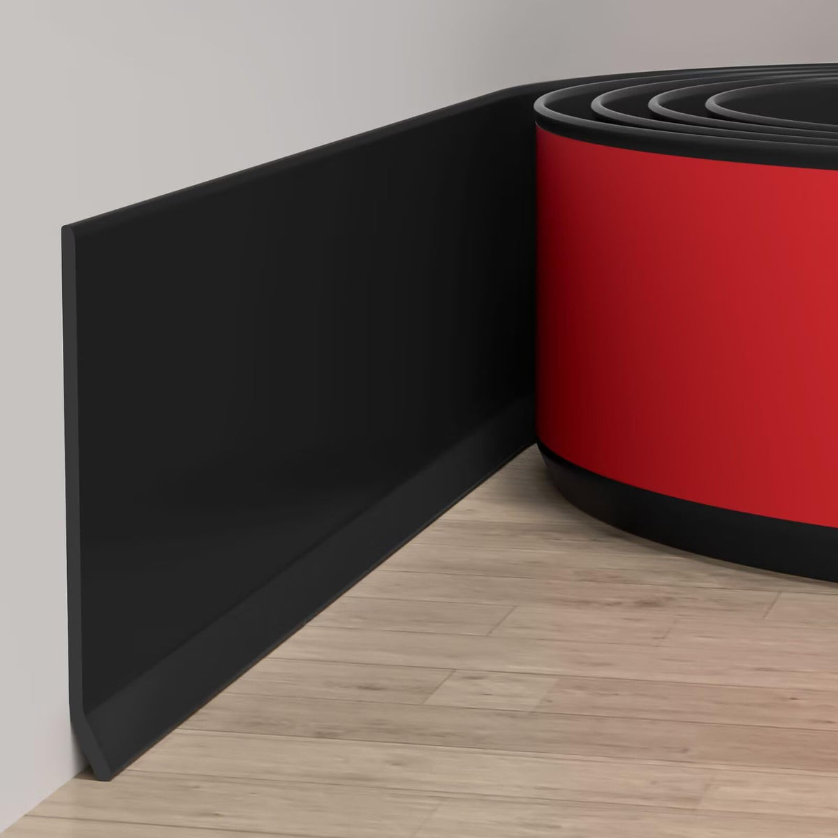 Duzzy baseboard molding 6in peel-and-stick for easy installation