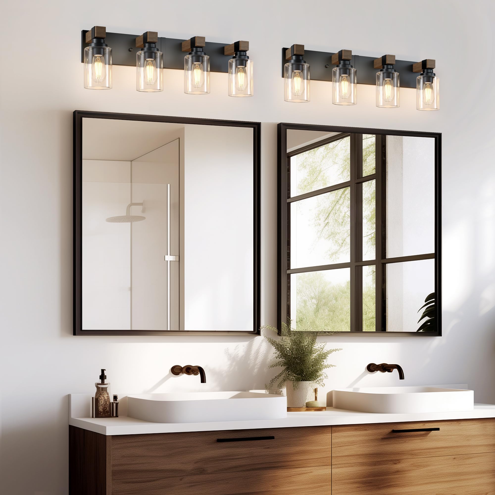 DVMTeom installation hardware included for easy wall mounting above the vanity.