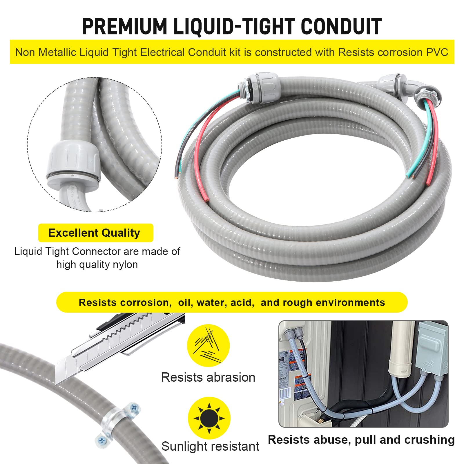 DWALE 90-degree conduit connector for compact routing.