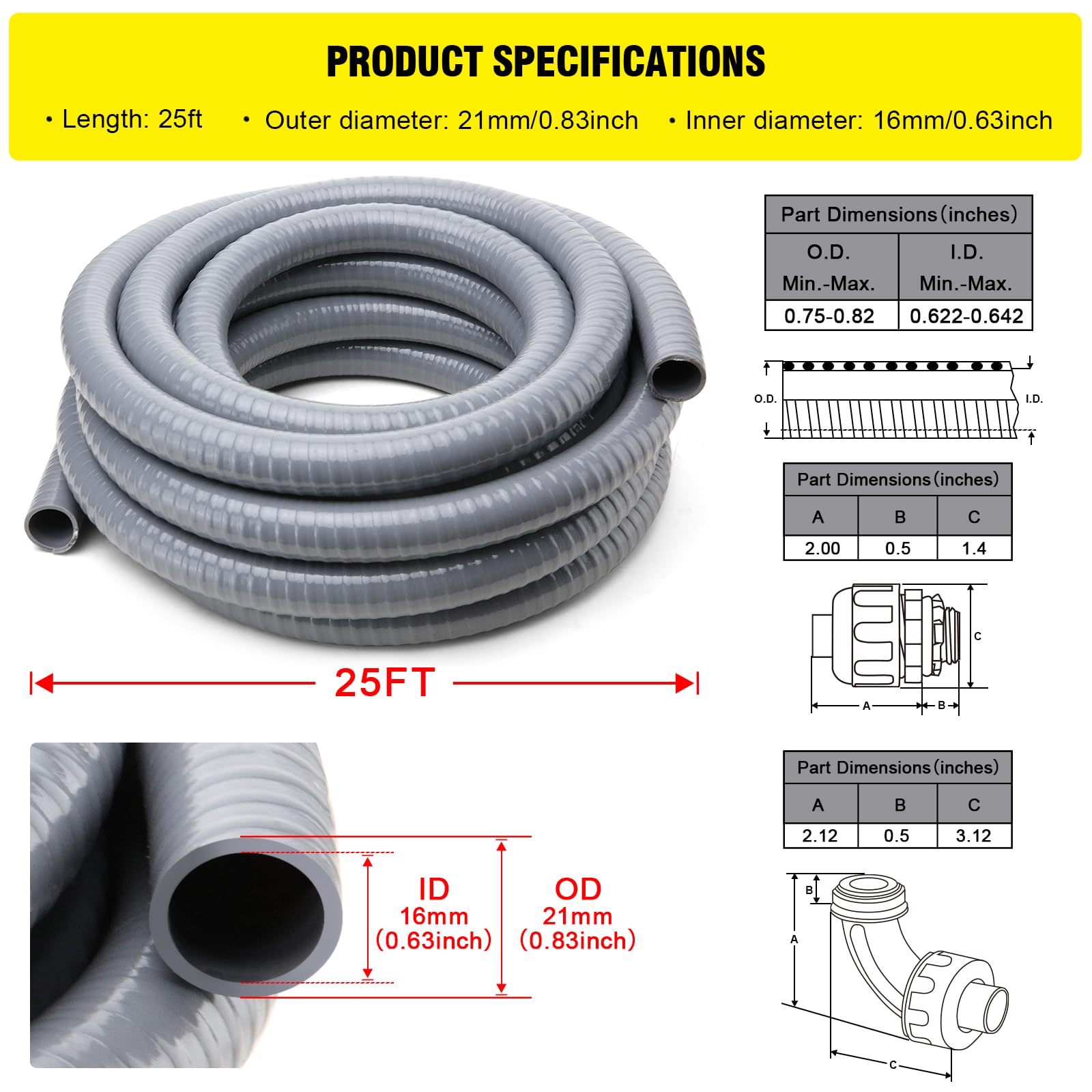 DWALE flexible PVC conduit bundle designed for quick one-person installation