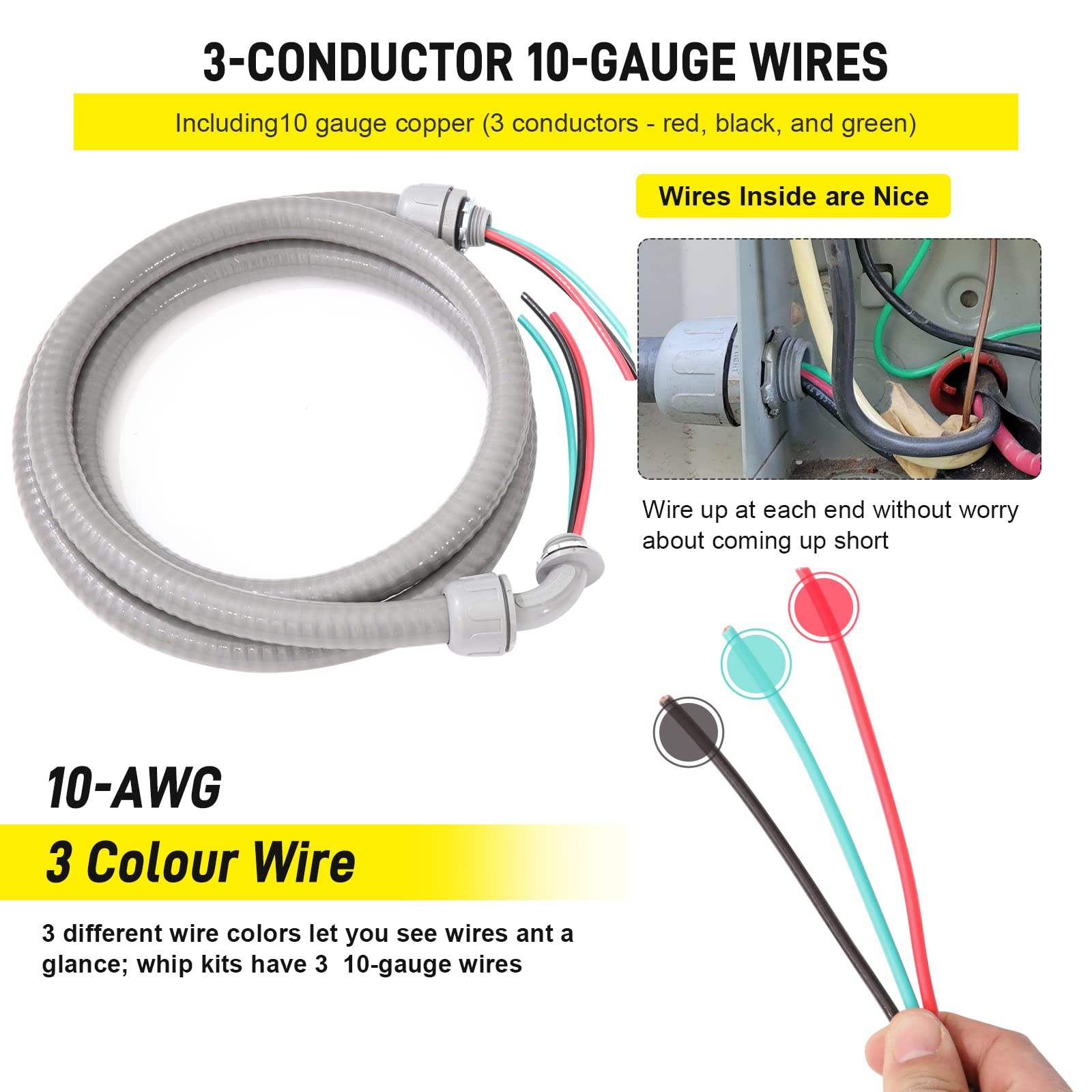 DWALE six snaps secure outdoor conduit connections.