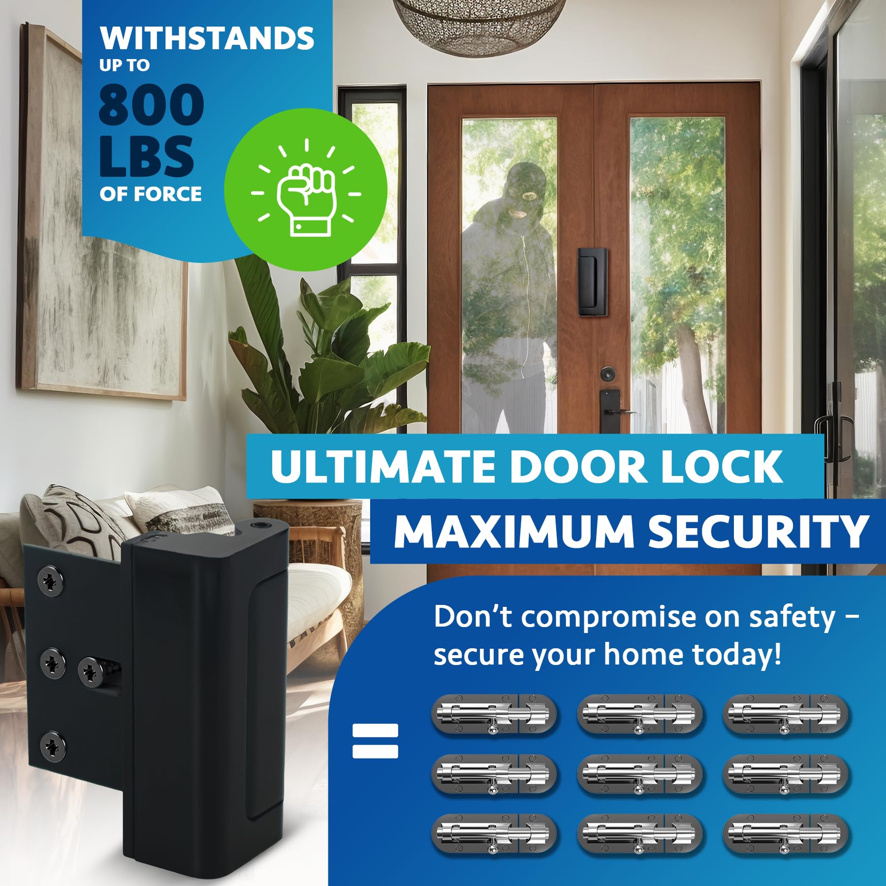 Dwell+Good 2-pack features aluminum construction for lightweight, secure installation.