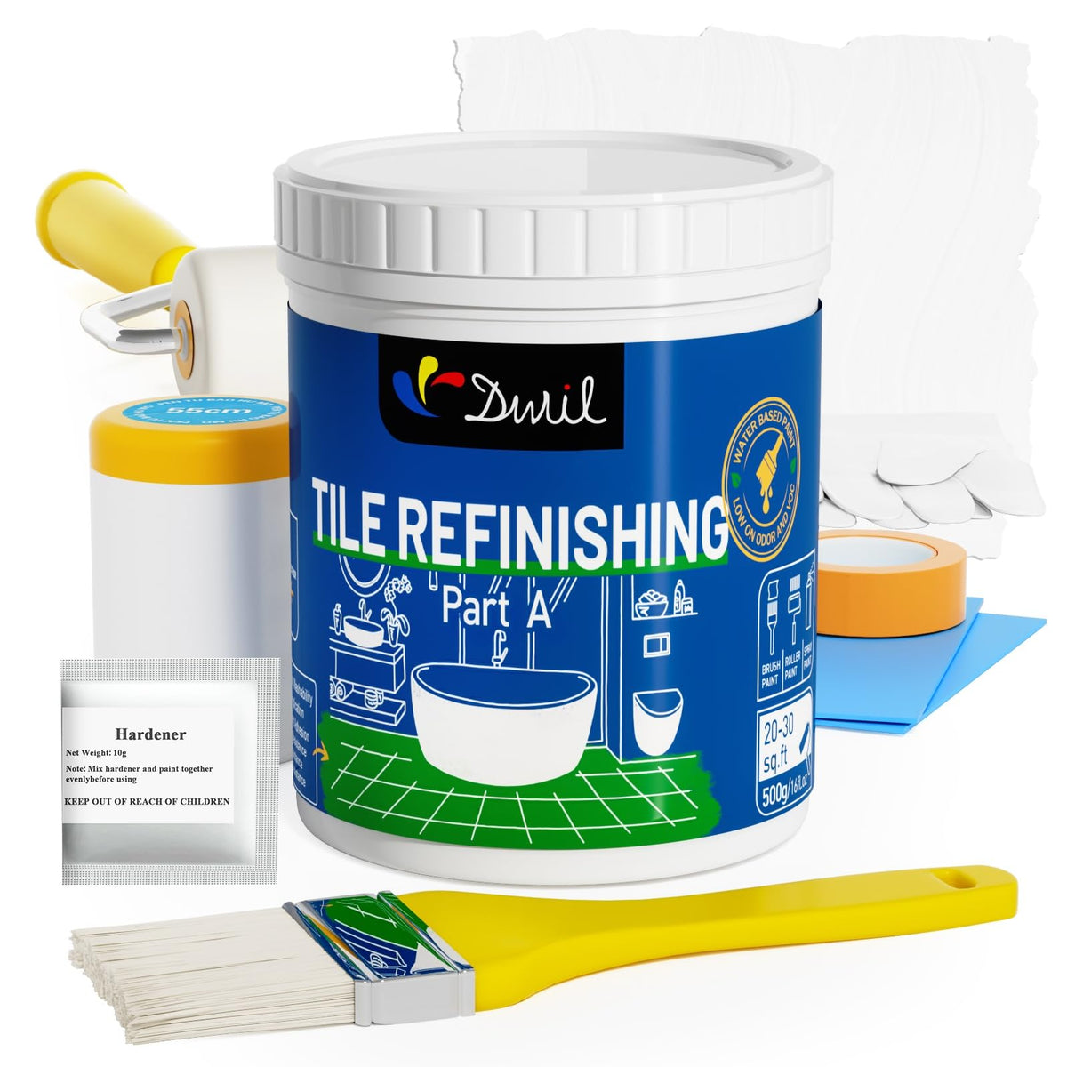 DWIL tub paint kit tools: complete DIY set for smooth refinishing projects