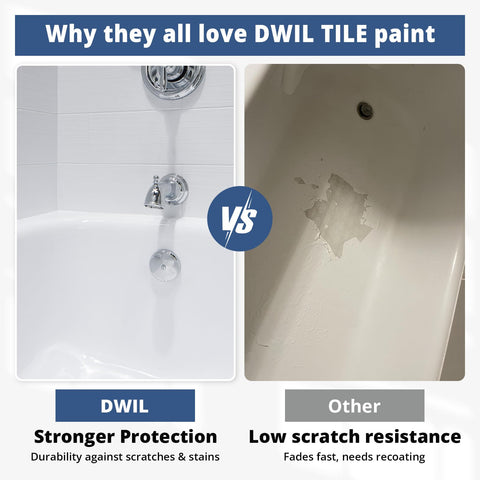 DWIL tub paint kit tub-sink-tiles: versatile kit for bathtubs, sinks, and tiles