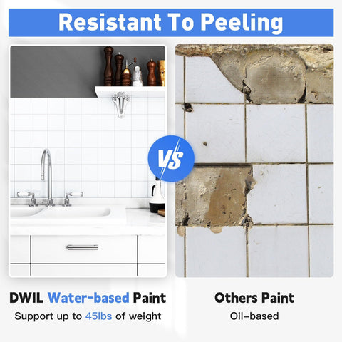 DWIL brush applying seamless finish to tile surface
