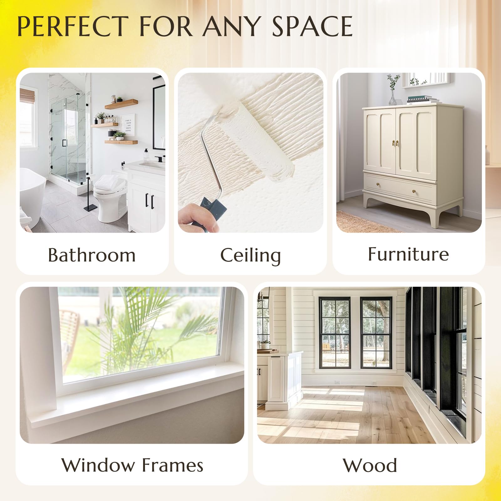 DWIL white paint coats wooden surfaces for a refreshed look