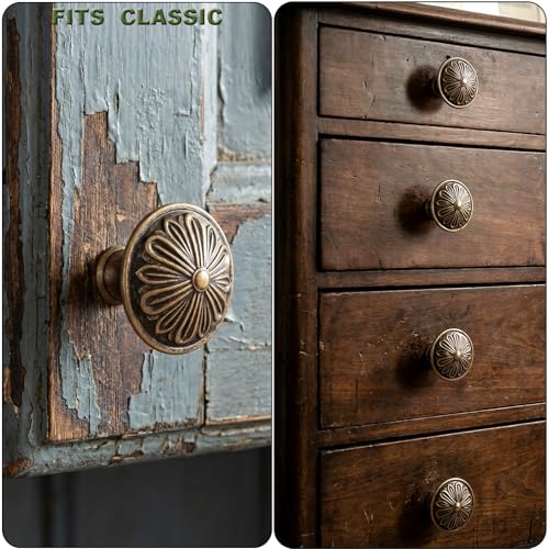 DWYL & LWYD 10-pack antique brass knobs ready for upgrades