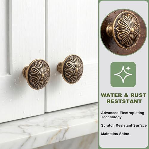 DWYL & LWYD vintage brass knob on a wardrobe door for timeless style