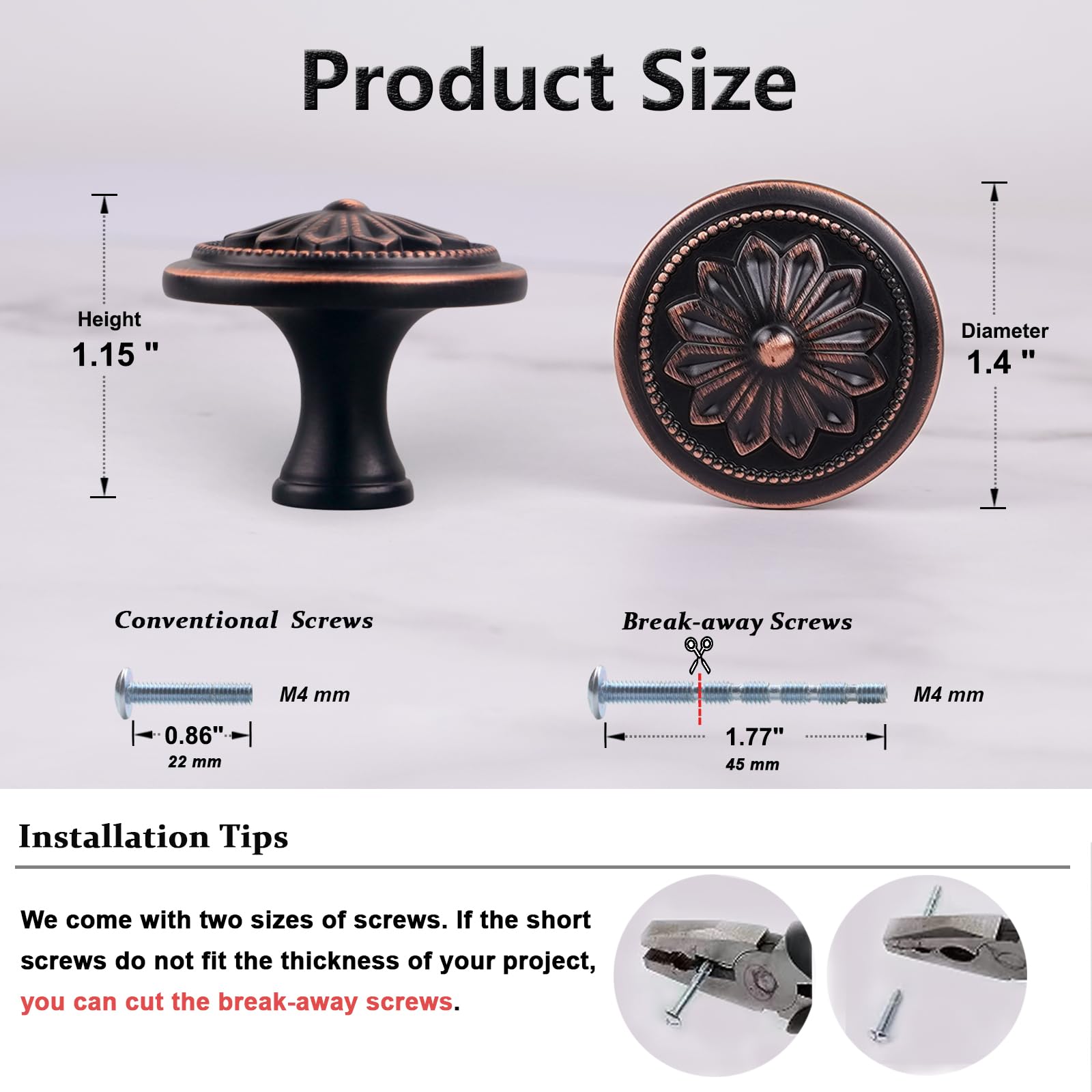 DWYL & LWYD floral surface design knob adds vintage charm to furniture