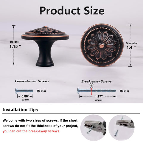 DWYL & LWYD floral surface design knob adds vintage charm to furniture