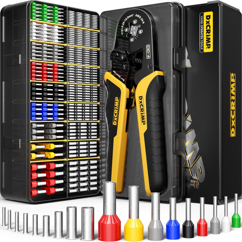 DxCRIMP ferrule crimping tool kit for versatile electrical projects.