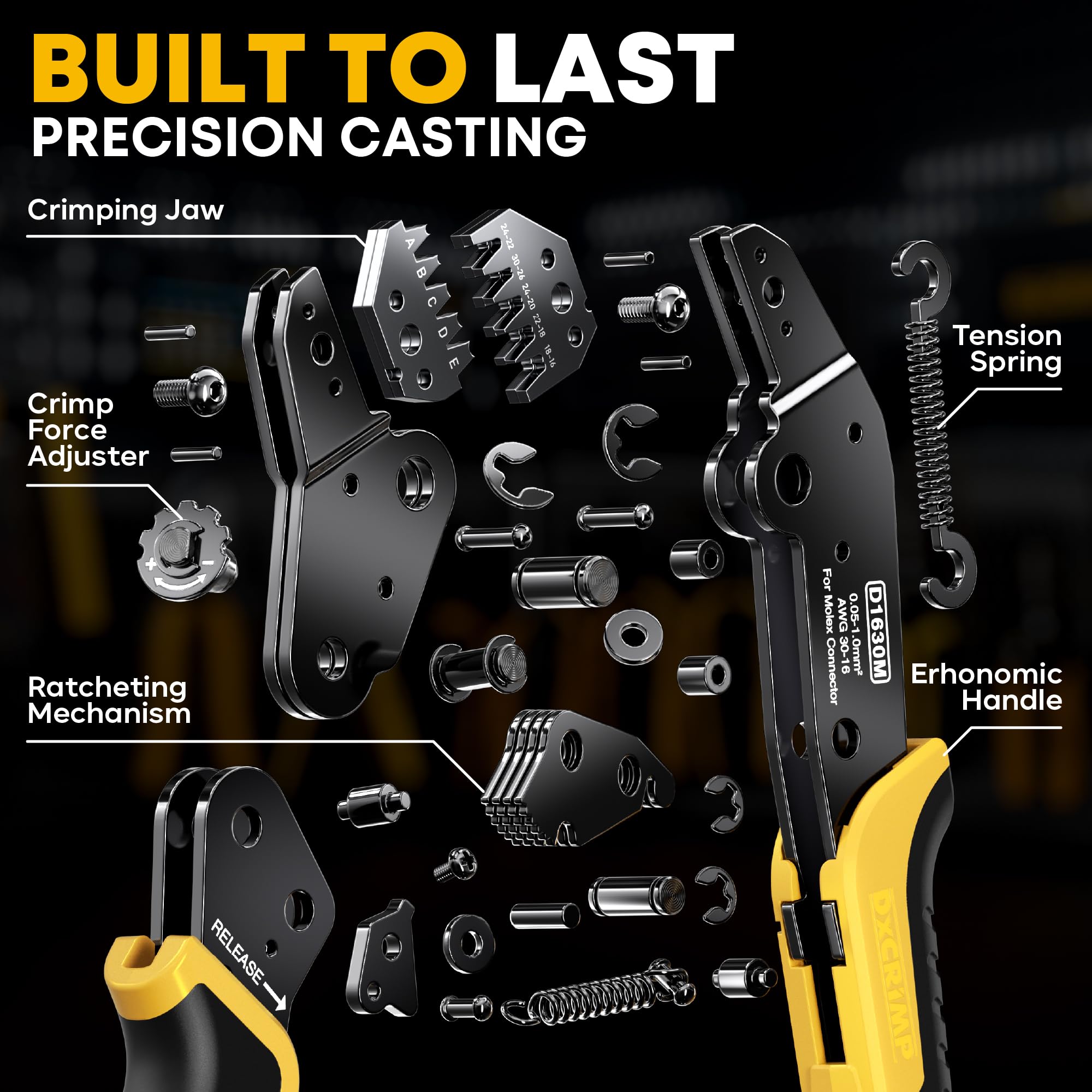 DXCRIMP mini-fit jr kit ideal for hobbyists and technicians.
