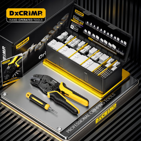 DXCRIMP mini-fit jr kit supports multiple terminals like Dupont, JST-XH, KF2510.