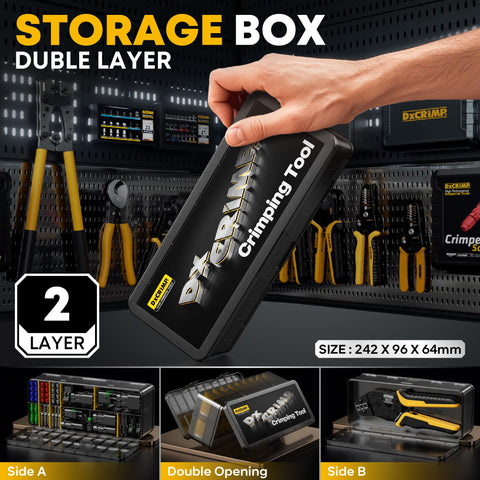 DXCRIMP weather pack setup supports under-hood repairs and harness upgrades.