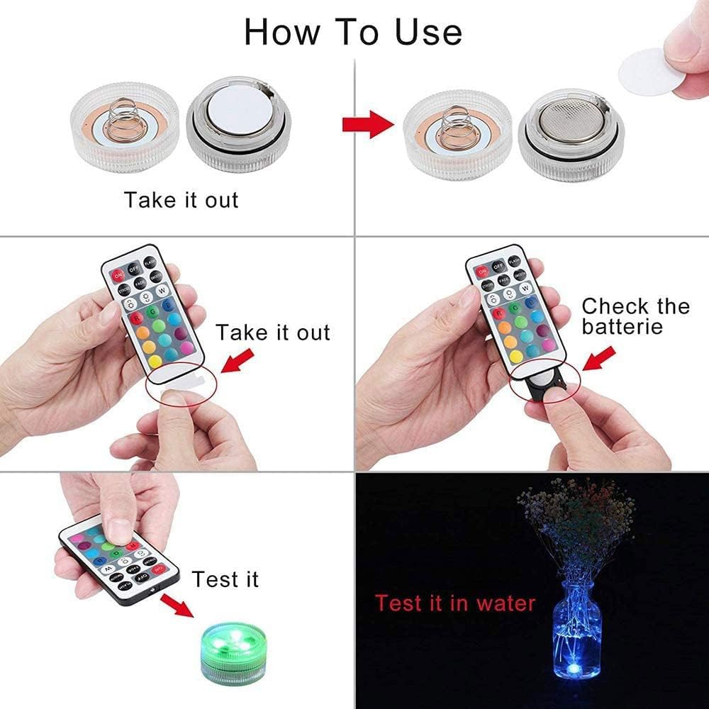 Dyanch LED puck light with remote control for easy setup