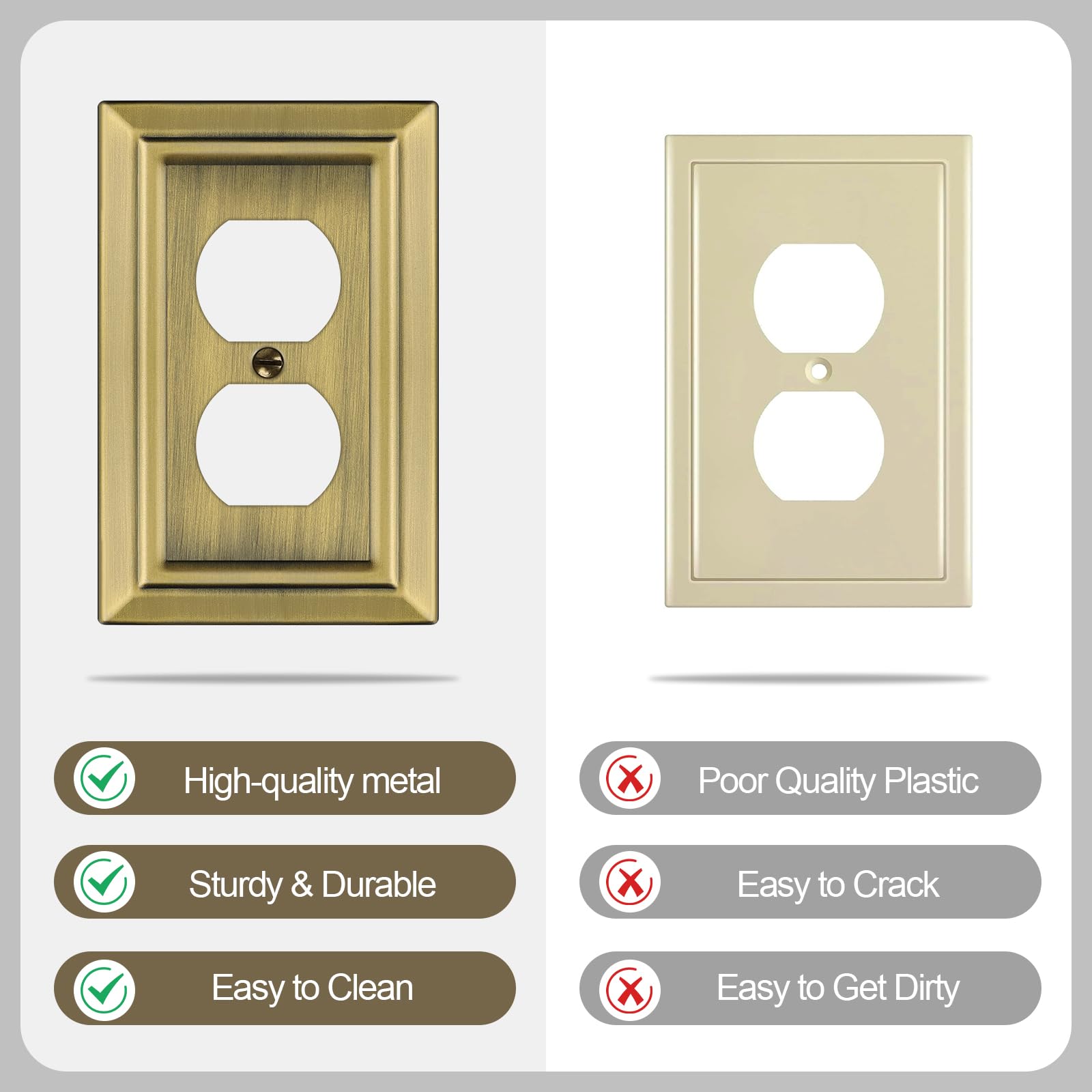 Dyekou antique brass wall plate living room setup enhances decor