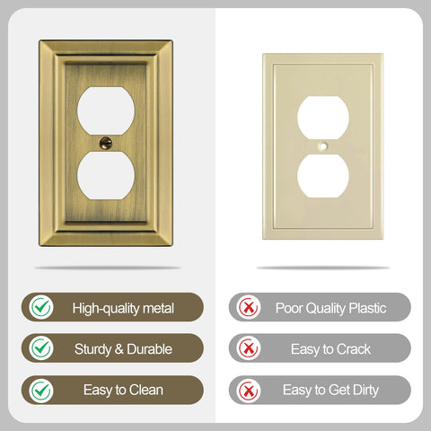 Dyekou antique brass wall plate living room setup enhances decor
