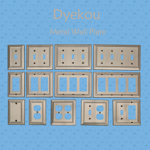 Dyekou brushed nickel wall plate complements multiple styles while remaining low-maintenance