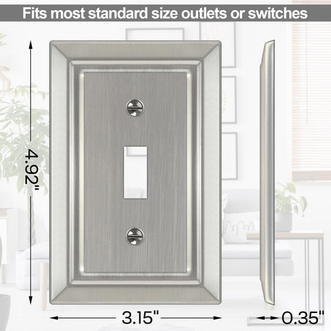 Dyekou metal wall plate 6-pack offers durable, easy-care decor.