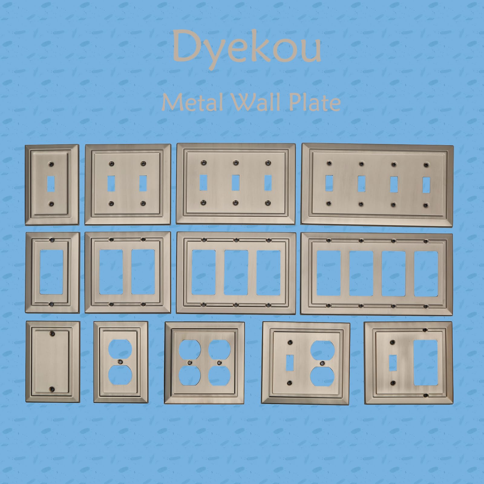 Dyekou vintage-inspired brushed nickel finish blends with various styles and spaces
